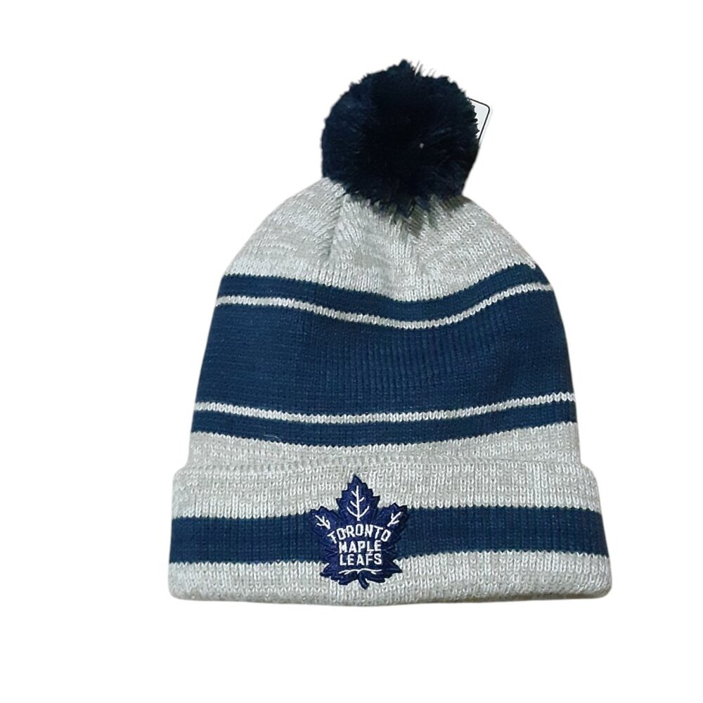 Toronto Maple Leafs Fan Favorite Winter Hat Toque Cuffed Knit Pom Pom OS NHL